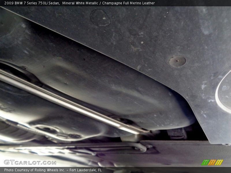 Mineral White Metallic / Champagne Full Merino Leather 2009 BMW 7 Series 750Li Sedan