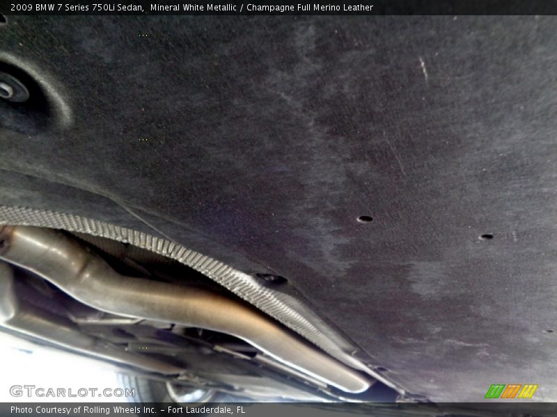 Mineral White Metallic / Champagne Full Merino Leather 2009 BMW 7 Series 750Li Sedan