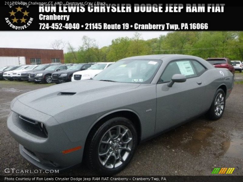 Destroyer Grey / Black 2017 Dodge Challenger GT AWD