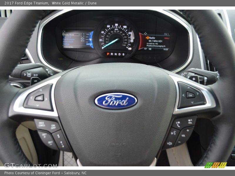 White Gold Metallic / Dune 2017 Ford Edge Titanium