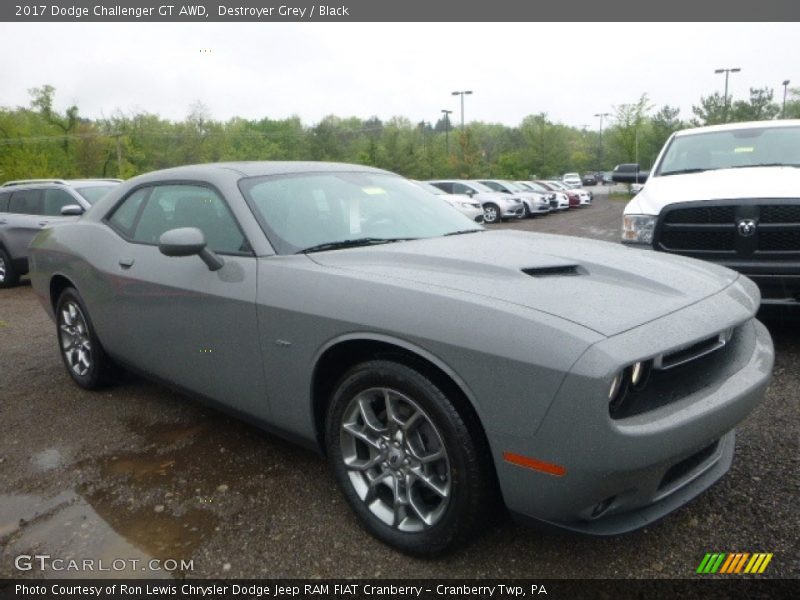 Destroyer Grey / Black 2017 Dodge Challenger GT AWD