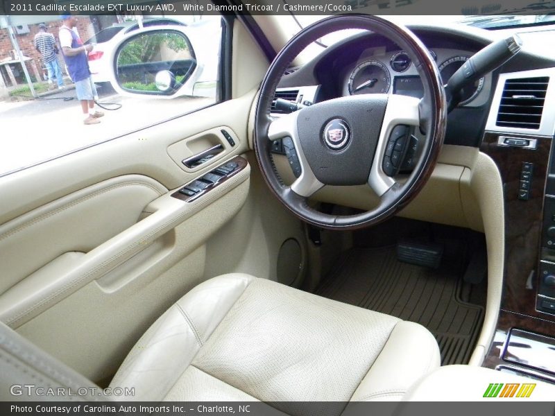 White Diamond Tricoat / Cashmere/Cocoa 2011 Cadillac Escalade EXT Luxury AWD