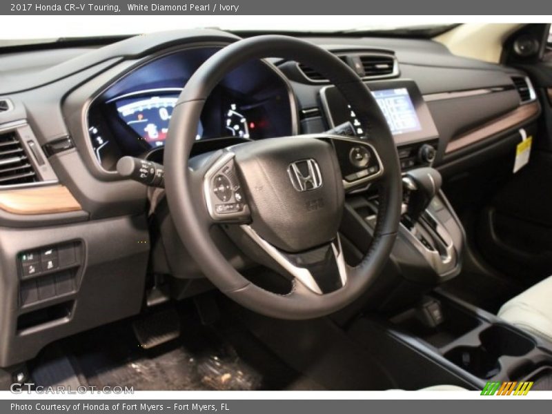 White Diamond Pearl / Ivory 2017 Honda CR-V Touring