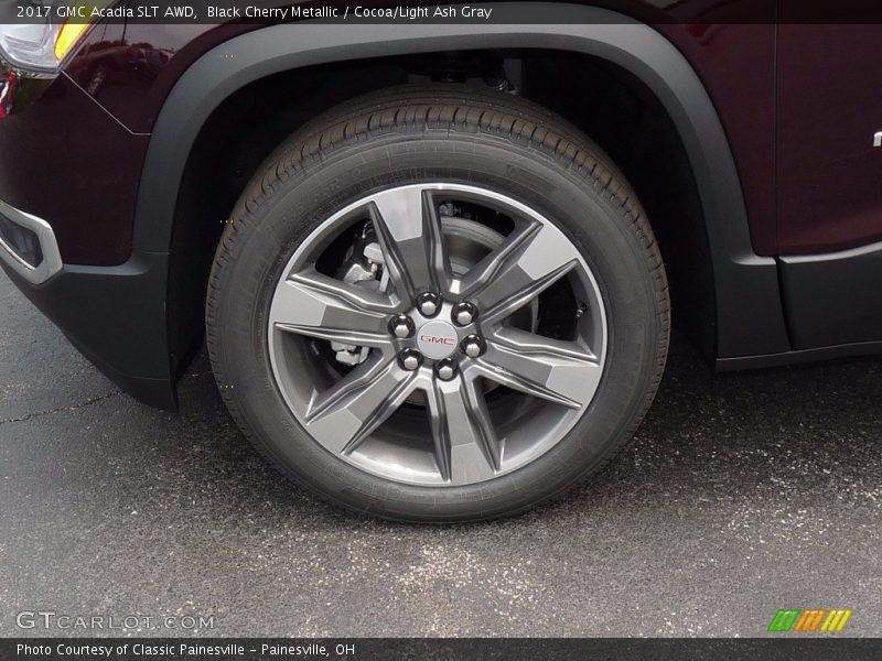 Black Cherry Metallic / Cocoa/Light Ash Gray 2017 GMC Acadia SLT AWD