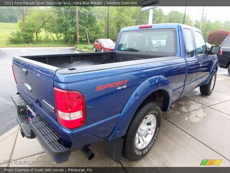Vista Blue Metallic / Medium Dark Flint 2011 Ford Ranger Sport SuperCab 4x4
