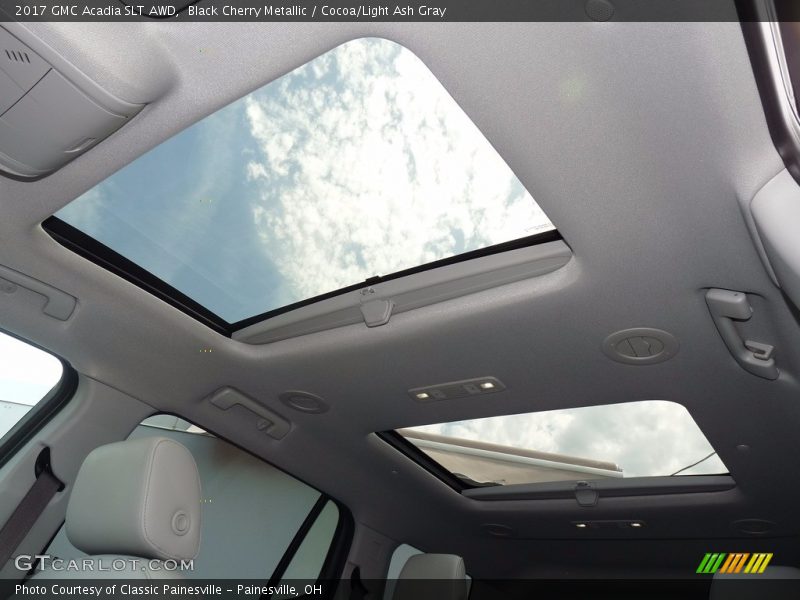 Black Cherry Metallic / Cocoa/Light Ash Gray 2017 GMC Acadia SLT AWD