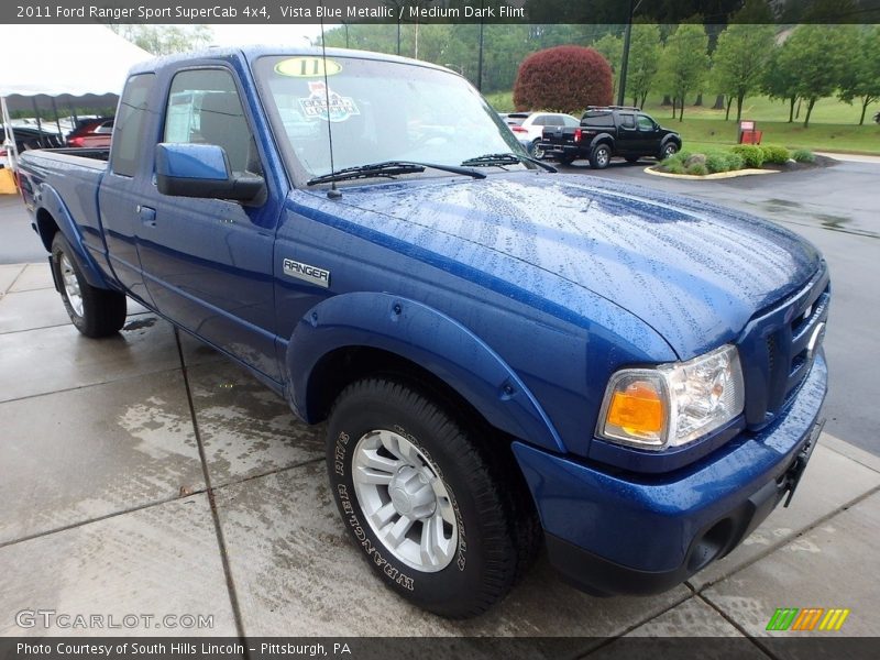 Vista Blue Metallic / Medium Dark Flint 2011 Ford Ranger Sport SuperCab 4x4