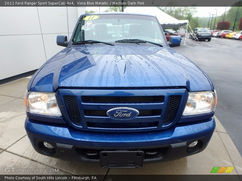 Vista Blue Metallic / Medium Dark Flint 2011 Ford Ranger Sport SuperCab 4x4