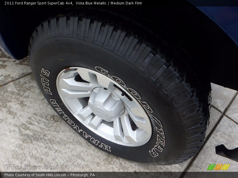 Vista Blue Metallic / Medium Dark Flint 2011 Ford Ranger Sport SuperCab 4x4