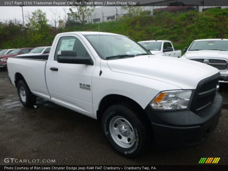 Pearl White / Black/Diesel Gray 2017 Ram 1500 Tradesman Regular Cab 4x4