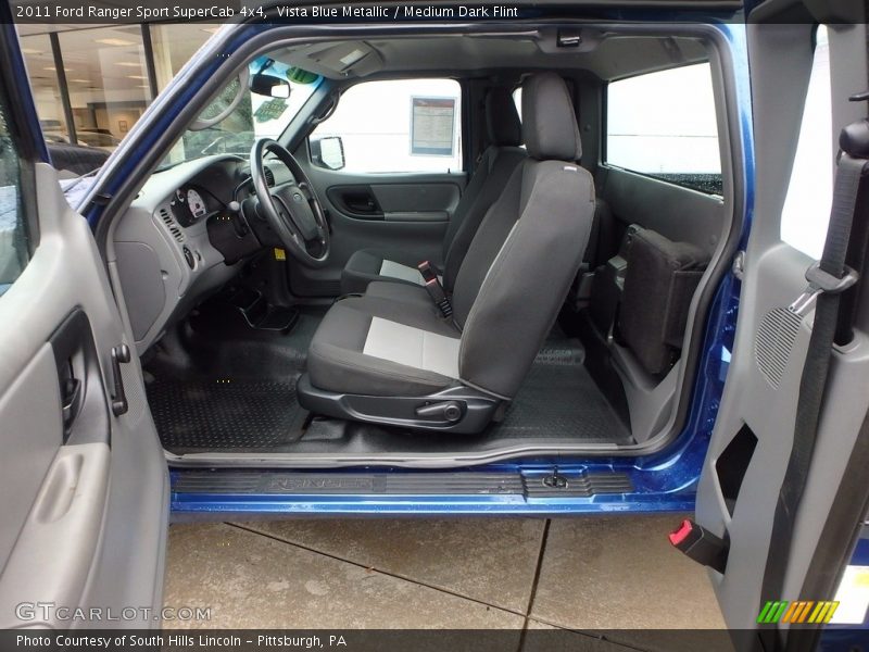 Vista Blue Metallic / Medium Dark Flint 2011 Ford Ranger Sport SuperCab 4x4