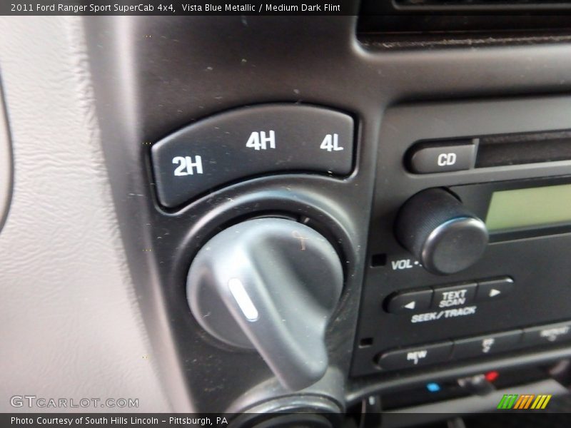 Vista Blue Metallic / Medium Dark Flint 2011 Ford Ranger Sport SuperCab 4x4