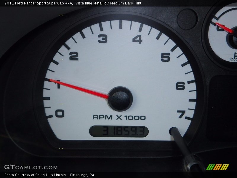 Vista Blue Metallic / Medium Dark Flint 2011 Ford Ranger Sport SuperCab 4x4