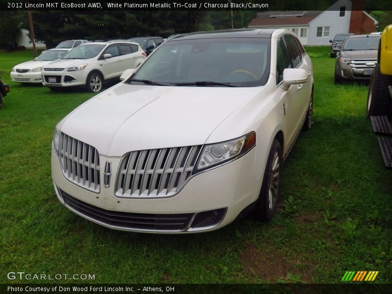 White Platinum Metallic Tri-Coat / Charcoal Black/Canyon 2012 Lincoln MKT EcoBoost AWD