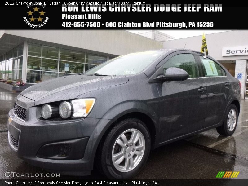 Cyber Gray Metallic / Jet Black/Dark Titanium 2013 Chevrolet Sonic LT Sedan