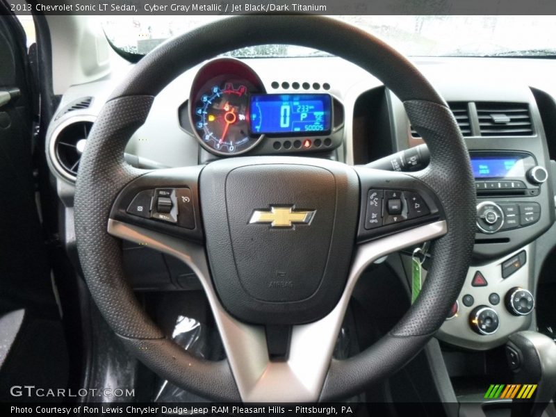 Cyber Gray Metallic / Jet Black/Dark Titanium 2013 Chevrolet Sonic LT Sedan