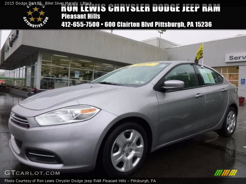 Billet Silver Metallic / Black 2015 Dodge Dart SE