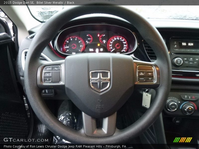 Billet Silver Metallic / Black 2015 Dodge Dart SE