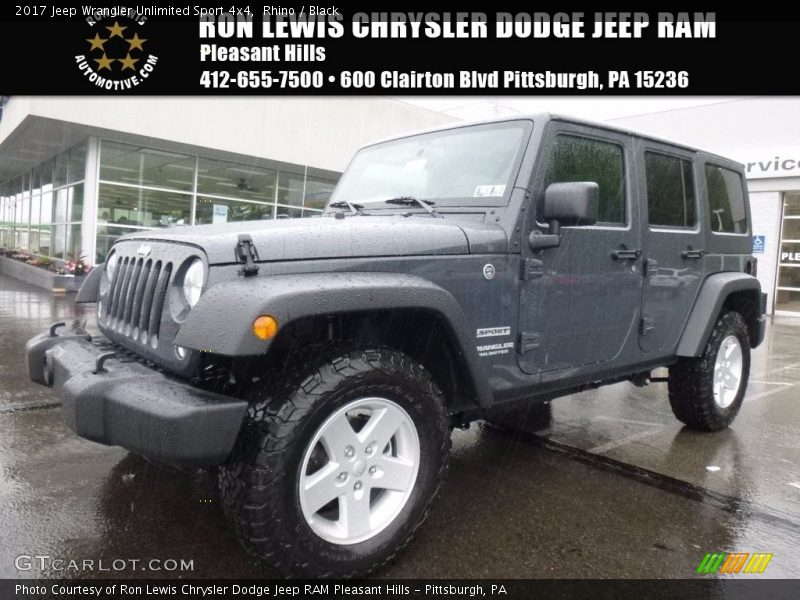 Rhino / Black 2017 Jeep Wrangler Unlimited Sport 4x4