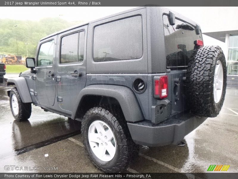 Rhino / Black 2017 Jeep Wrangler Unlimited Sport 4x4