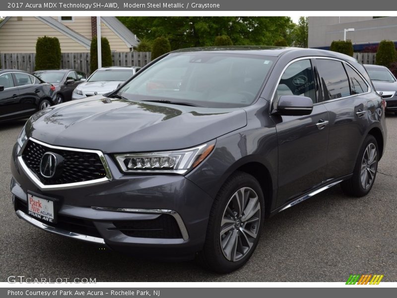 Modern Steel Metallic / Graystone 2017 Acura MDX Technology SH-AWD