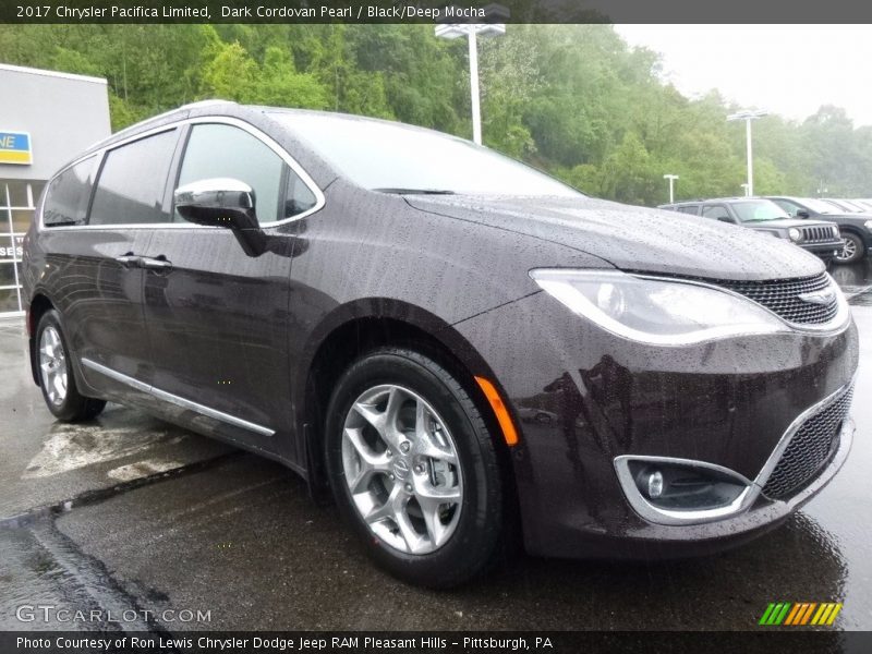 Dark Cordovan Pearl / Black/Deep Mocha 2017 Chrysler Pacifica Limited
