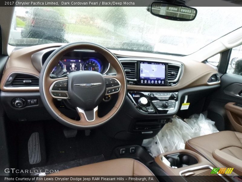 Dark Cordovan Pearl / Black/Deep Mocha 2017 Chrysler Pacifica Limited