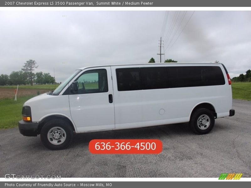 Summit White / Medium Pewter 2007 Chevrolet Express LS 3500 Passenger Van