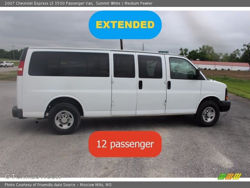 Summit White / Medium Pewter 2007 Chevrolet Express LS 3500 Passenger Van