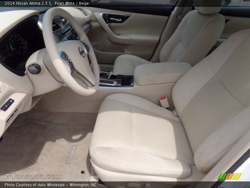 Pearl White / Beige 2014 Nissan Altima 2.5 S