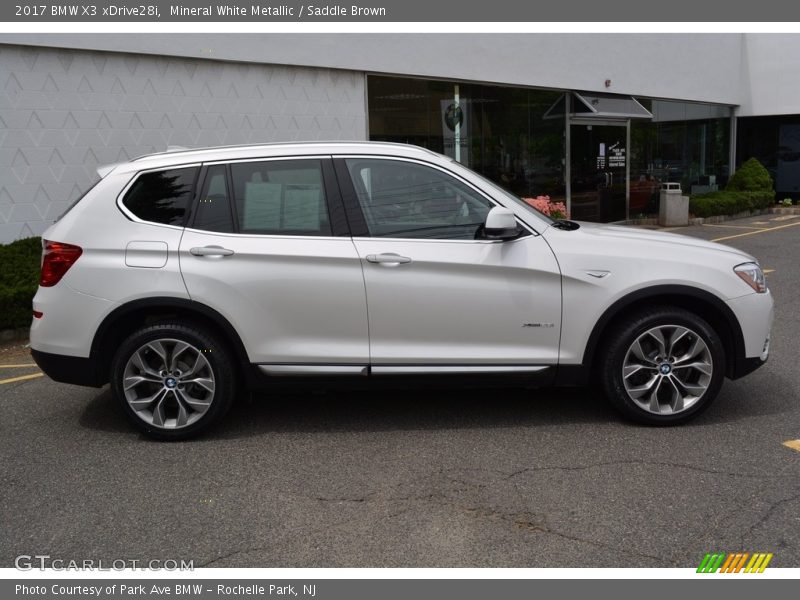 Mineral White Metallic / Saddle Brown 2017 BMW X3 xDrive28i