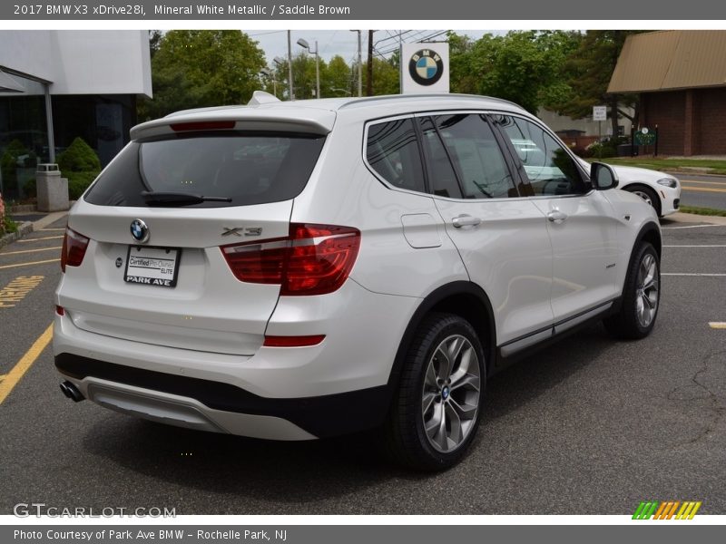 Mineral White Metallic / Saddle Brown 2017 BMW X3 xDrive28i