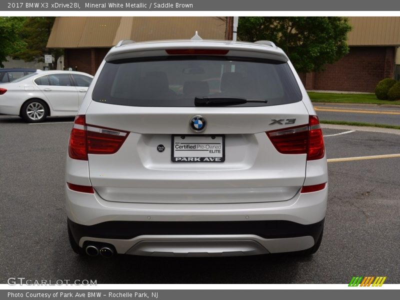 Mineral White Metallic / Saddle Brown 2017 BMW X3 xDrive28i