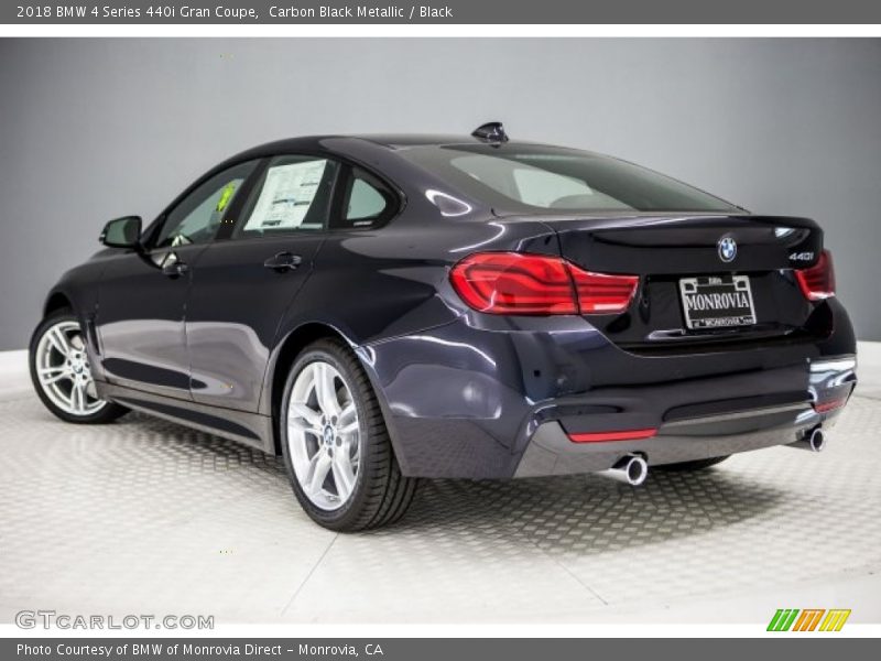 Carbon Black Metallic / Black 2018 BMW 4 Series 440i Gran Coupe
