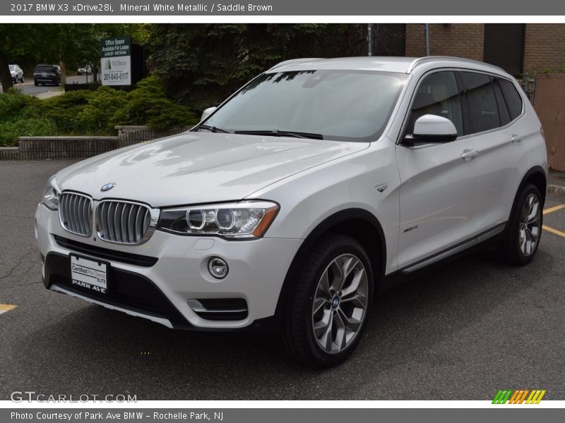 Mineral White Metallic / Saddle Brown 2017 BMW X3 xDrive28i