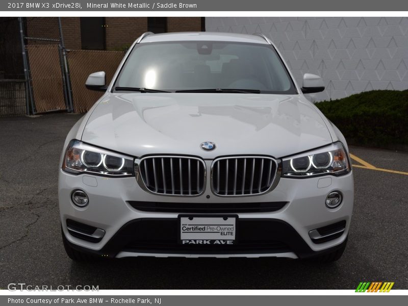 Mineral White Metallic / Saddle Brown 2017 BMW X3 xDrive28i