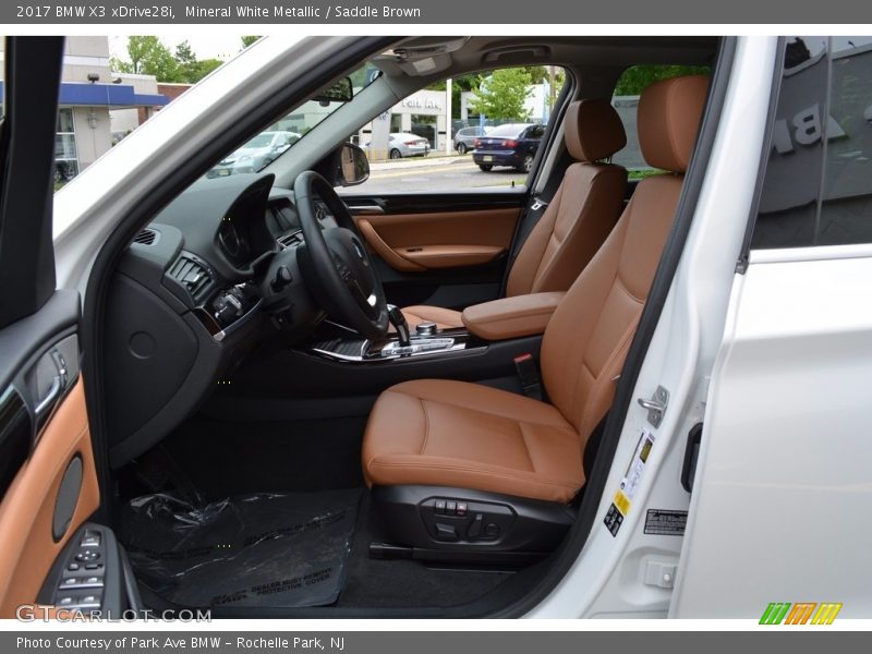 Mineral White Metallic / Saddle Brown 2017 BMW X3 xDrive28i