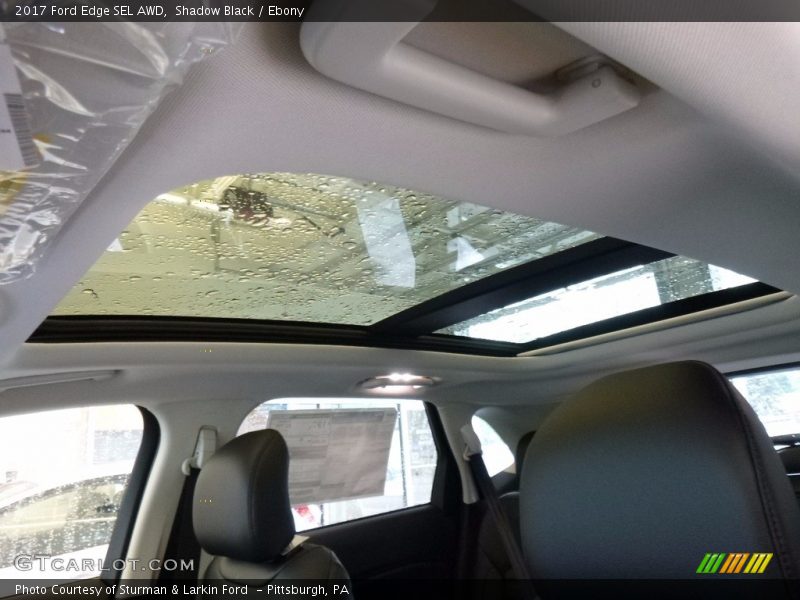 Sunroof of 2017 Edge SEL AWD