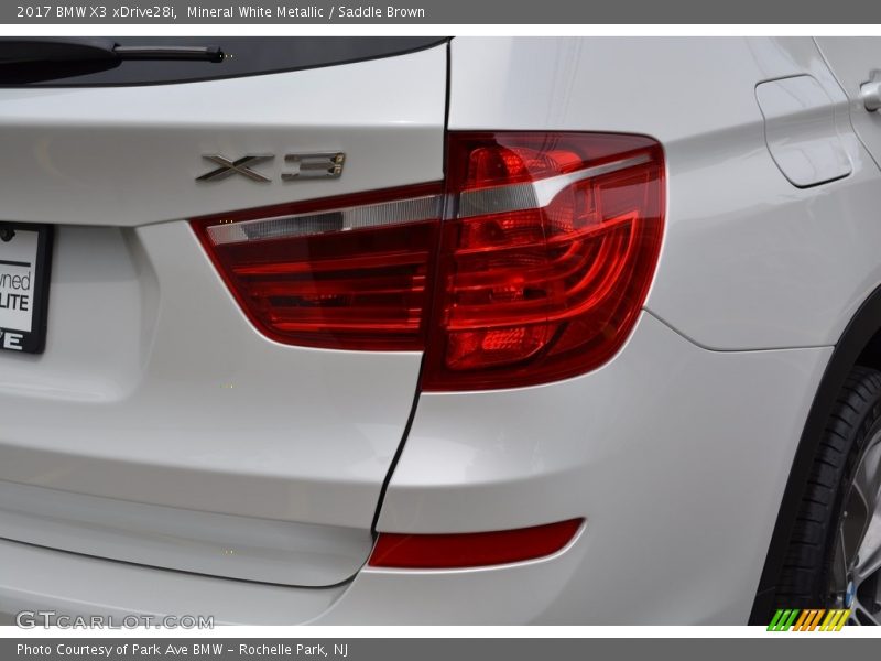 Mineral White Metallic / Saddle Brown 2017 BMW X3 xDrive28i