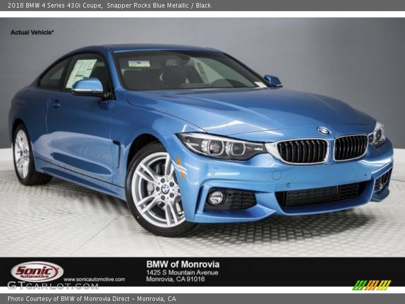 Snapper Rocks Blue Metallic / Black 2018 BMW 4 Series 430i Coupe