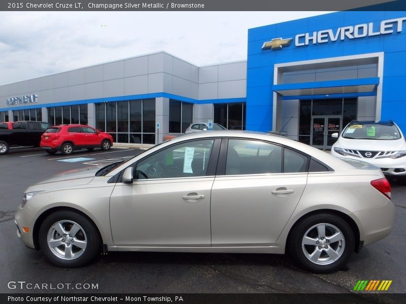 Champagne Silver Metallic / Brownstone 2015 Chevrolet Cruze LT