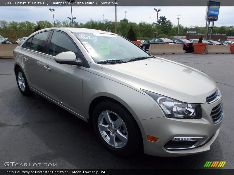 Champagne Silver Metallic / Brownstone 2015 Chevrolet Cruze LT