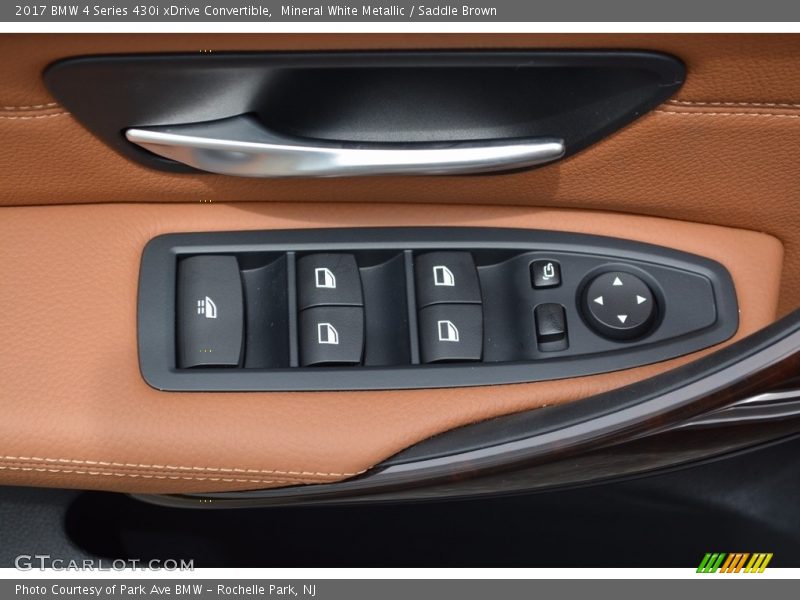 Mineral White Metallic / Saddle Brown 2017 BMW 4 Series 430i xDrive Convertible