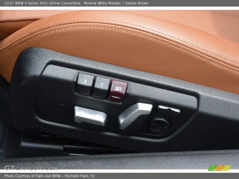 Mineral White Metallic / Saddle Brown 2017 BMW 4 Series 430i xDrive Convertible