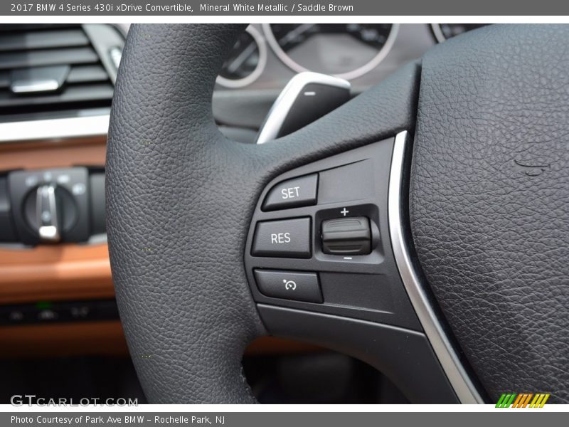 Mineral White Metallic / Saddle Brown 2017 BMW 4 Series 430i xDrive Convertible