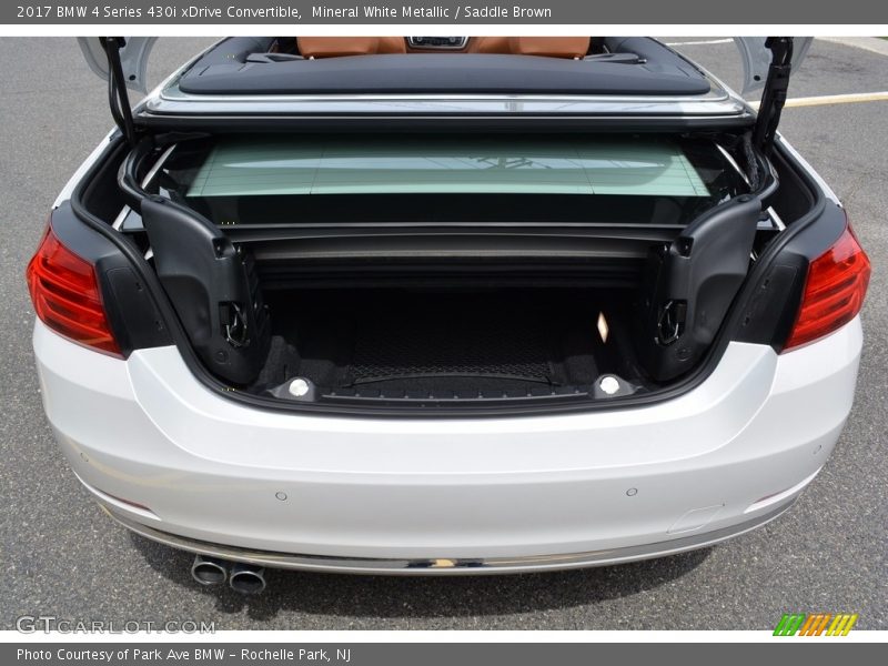 Mineral White Metallic / Saddle Brown 2017 BMW 4 Series 430i xDrive Convertible