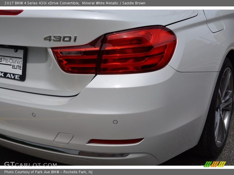 Mineral White Metallic / Saddle Brown 2017 BMW 4 Series 430i xDrive Convertible