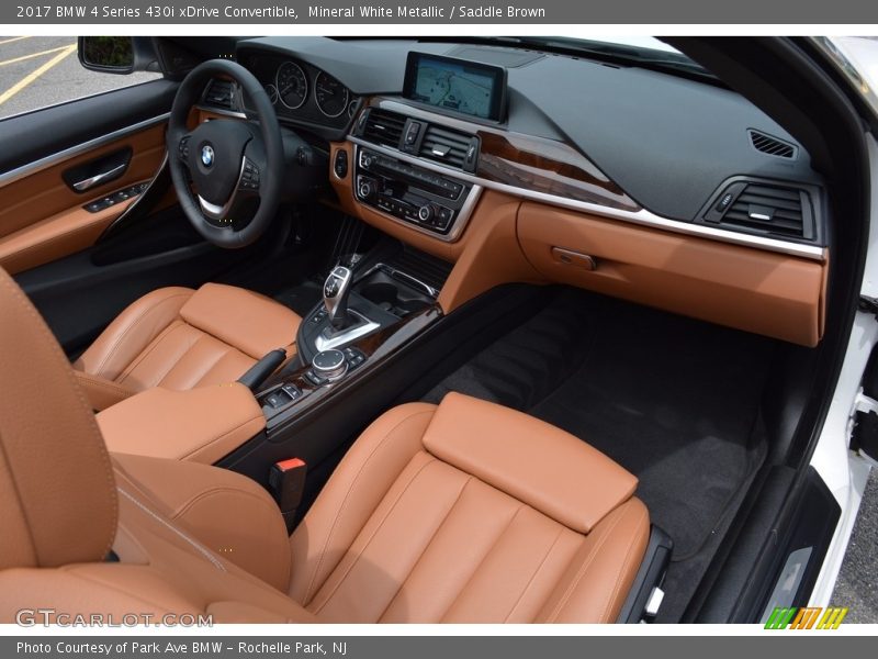 Mineral White Metallic / Saddle Brown 2017 BMW 4 Series 430i xDrive Convertible