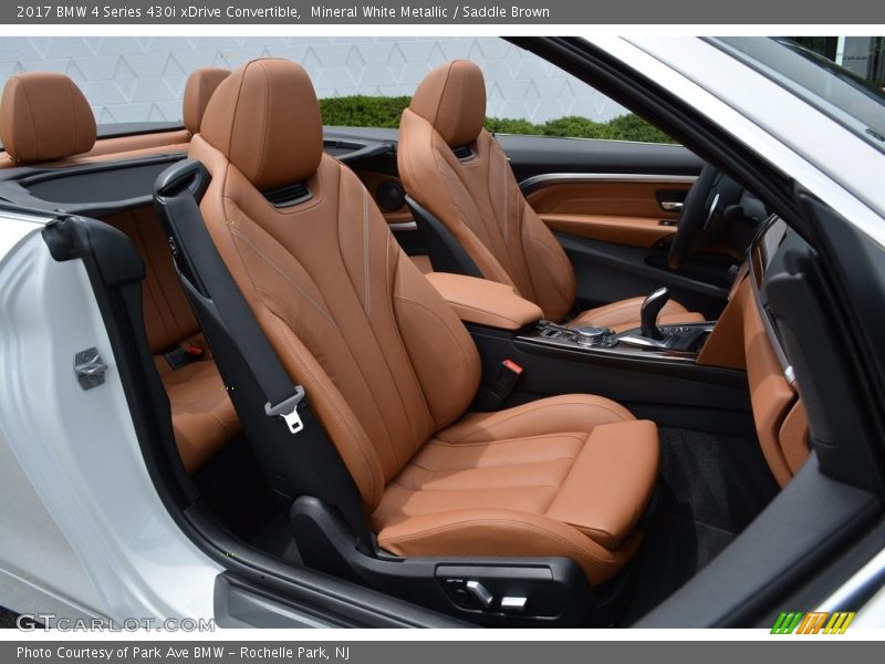 Mineral White Metallic / Saddle Brown 2017 BMW 4 Series 430i xDrive Convertible