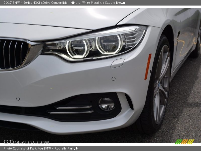 Mineral White Metallic / Saddle Brown 2017 BMW 4 Series 430i xDrive Convertible